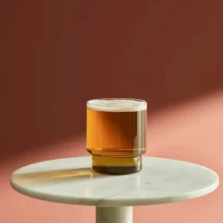 Aaron Probyn RYE Beer / Water Glass, Set of Two - Smoke Grey