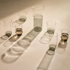 Aaron Probyn RYE Beer / Water Glass, Set of Two - Smoke Grey