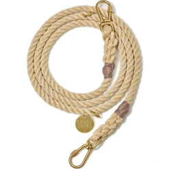 Adjustable Rope Leash, Light Tan