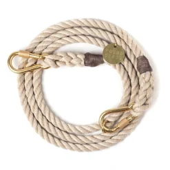 Adjustable Rope Leash, Light Tan
