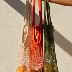Ami Net Market Tote, Orange