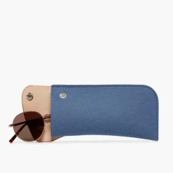 Anzen Felt & Leather Eyeglass Case, Horizon