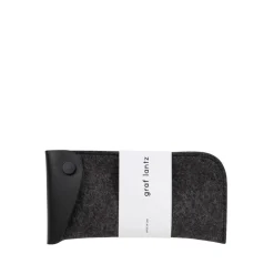 Anzen Felt & Leather Eyeglass Case, Charcoal