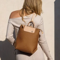 Bedford Merino Wool Midi Backpack in Honey