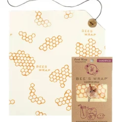 Bee's Wrap Sandwich Wrap, Honeycomb Print