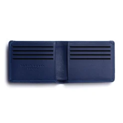 Carré Royal Leather Minimalist Wallet, Navy