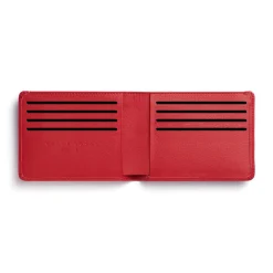Carré Royal Leather Minimalist Wallet, Red