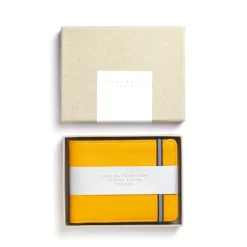 Carré Royal Leather Minimalist Wallet, Yellow