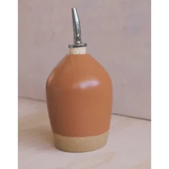 Ceramic Oil Bottle, Two Sizes - Burnt Earth
