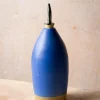 Ceramic Tall Oil Bottle, Lazurite Blue