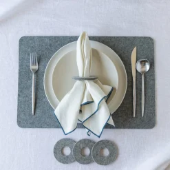 Circle Napkin Rings Set of 4, Granite