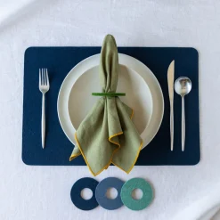 Circle Napkin Rings Set of 4, Ocean