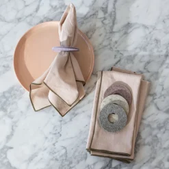 Circle Napkin Rings Set of 4, Sand