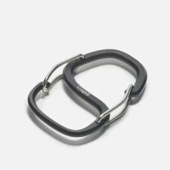 Coachwhip Carabiner Key Ring, Vapor Black