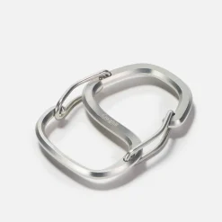 Coachwhip Carabiner Key Ring, Stainless Steel