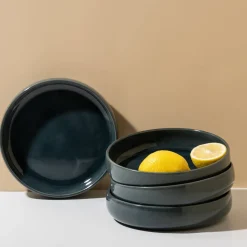 Edan 7.9" Stoneware Pasta/Salad Plate, Blue