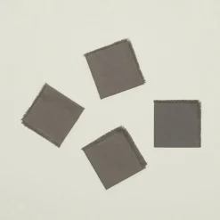 Essential Cocktail Napkins Set of 4, Dark Grey