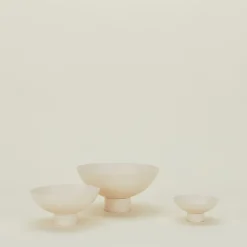 Essential Footed Bowls, Ivory