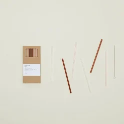 Essential Glass Straws, Warm - Set of 6