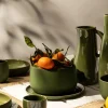 Ewa Stoneware Medium Serving Bowl, Matte Green