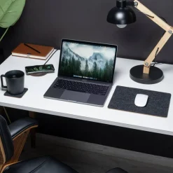 Felt and Cork Mouse Pad, Dark Grey