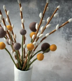 Felt Ball Flower, Large