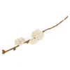 Felt White Roses Branch