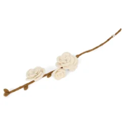 Felt White Roses Branch