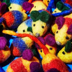 Felted Wool Mouse Toys