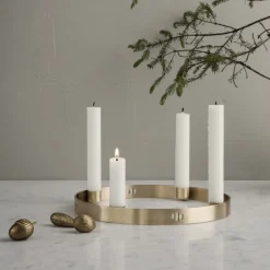 Ferm Living Brass Circle Candleholder, Large