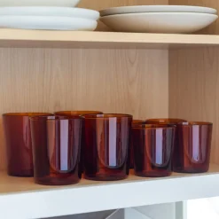 Glas Tumbler Set Large, Burnt Orange