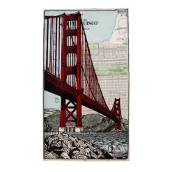 Golden Boy Vintage Map Print