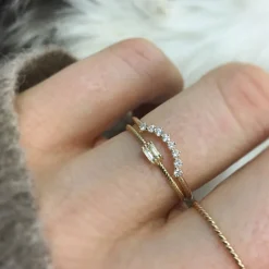 Golden Grace Twist Ring