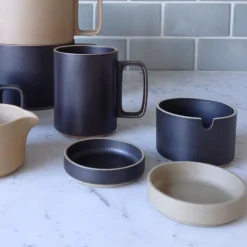 Hasami Porcelain Lid / Coaster, Gloss Grey