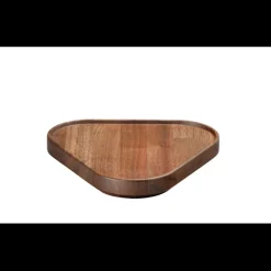 Hasami Porcelain Wood Plate / Tray - Triangle, Walnut
