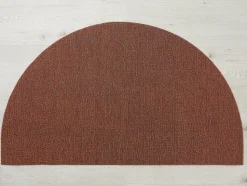 Heathered Shag Welcome Mat, Burnt Coral