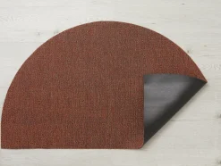 Heathered Shag Welcome Mat, Burnt Coral