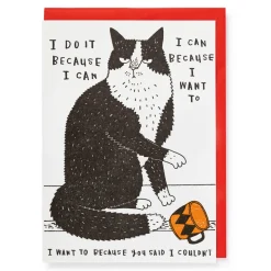 I Do It Because I Can Greeting Card