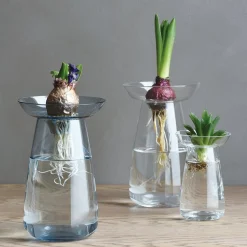 Kinto Clear Aqua Culture Vases, Two Sizes