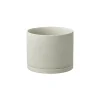 Kinto Porcelain Large Plant Pot, Light Grey