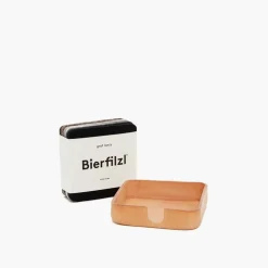 Kobon Natural Leather Tray, Square