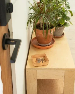 Kobon Natural Leather Tray, Square