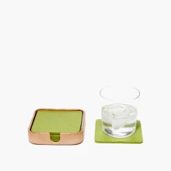 Kobon Natural Leather Tray, Square