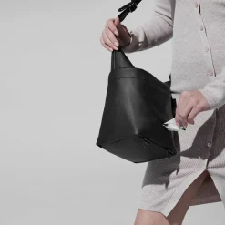 Lambwolf Collective Bucket Bag, Black Vegan Leather