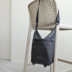 Lambwolf Collective Bucket Bag, Black Vegan Leather