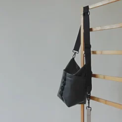 Lambwolf Collective Bucket Bag, Black Vegan Leather