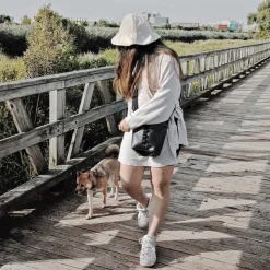 Lambwolf Collective Bucket Bag, Black Vegan Leather