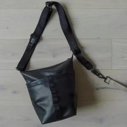 Lambwolf Collective Bucket Bag, Black Vegan Leather