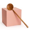 Long Handled Teak Round Spoon, Small