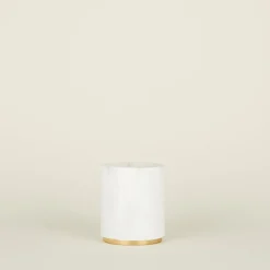 Marble and Brass Utility Canister / Wine Cooler